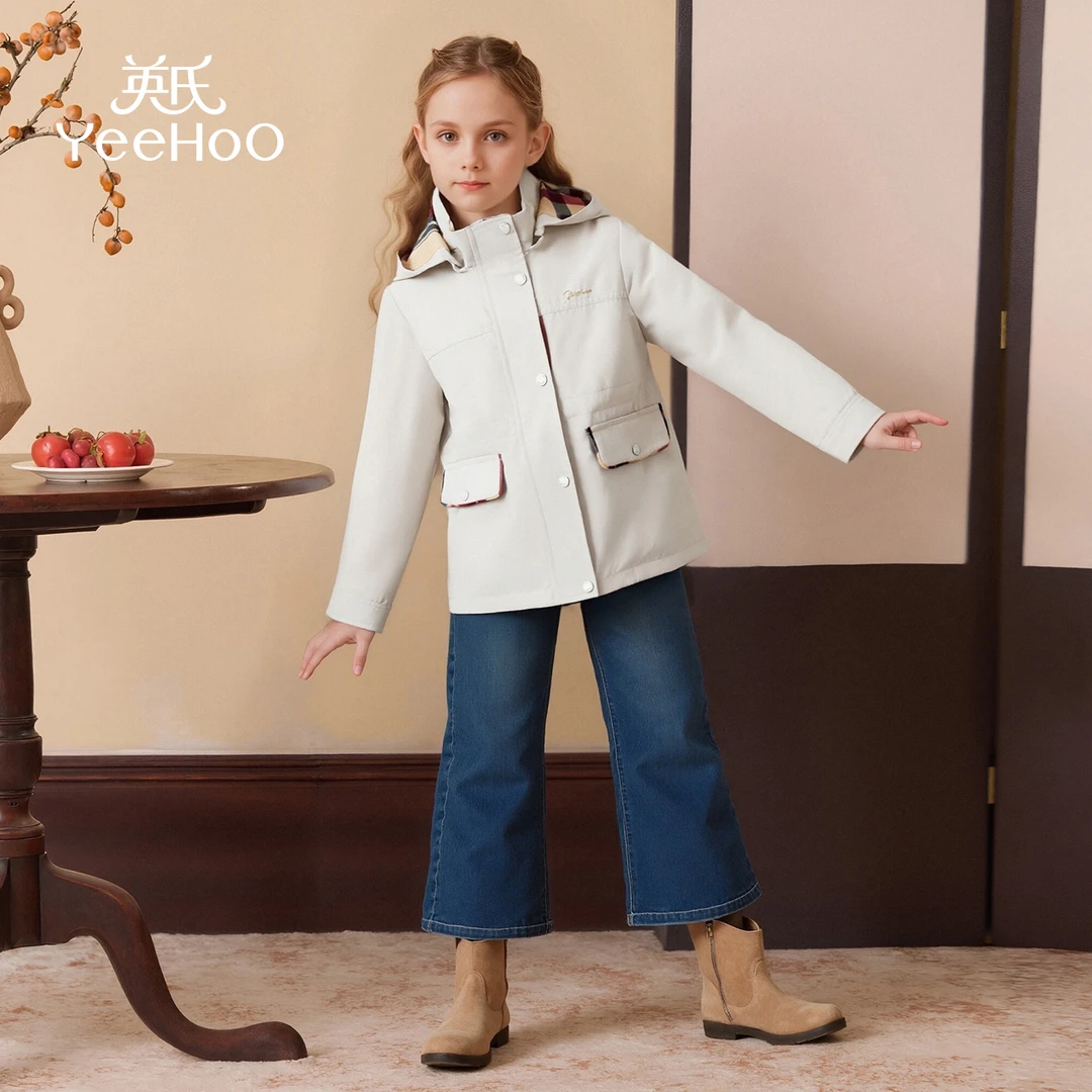 英氏【三防耐磨防刮】秋季女童外套女童风衣儿童外套女童秋装童装