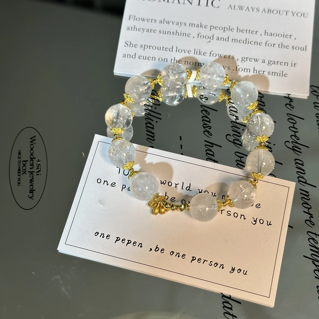 ‘’千金梦‘’白水晶碎冰冰手链高端轻奢风手串多样性发一SJ061