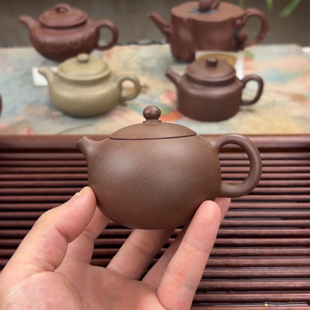 茶壶紫砂西施普工 紫泥  150cv