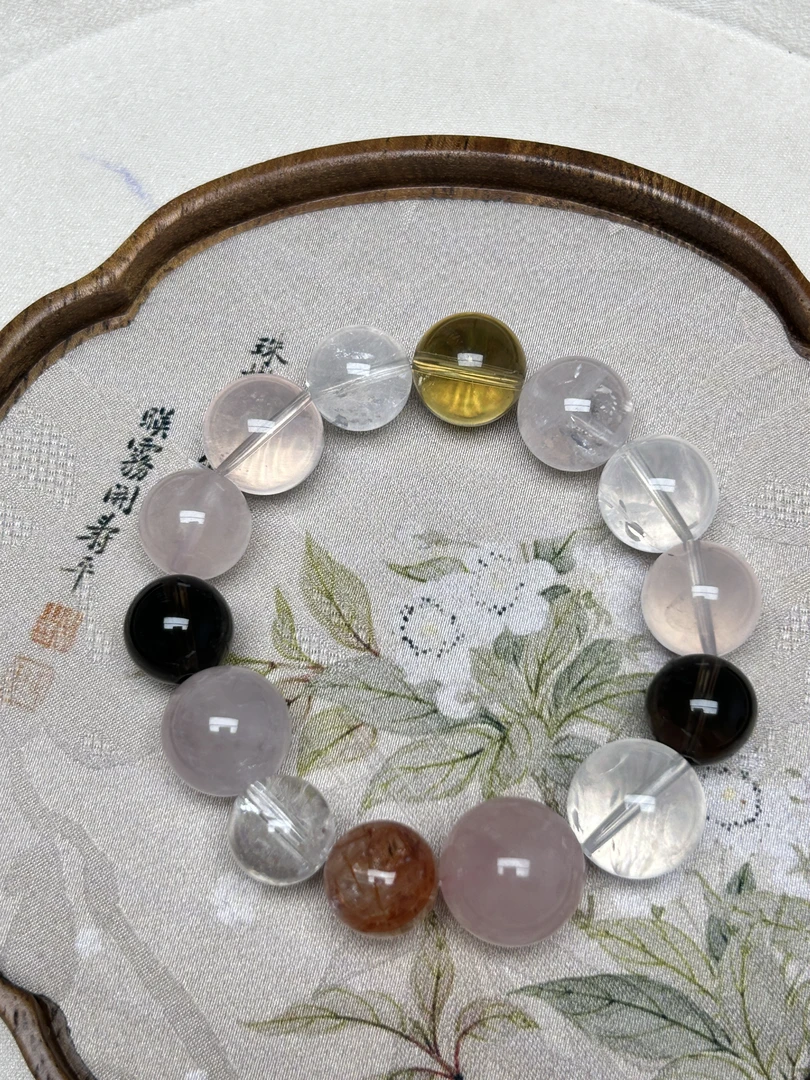 天然彩宝多宝水晶手链S110
