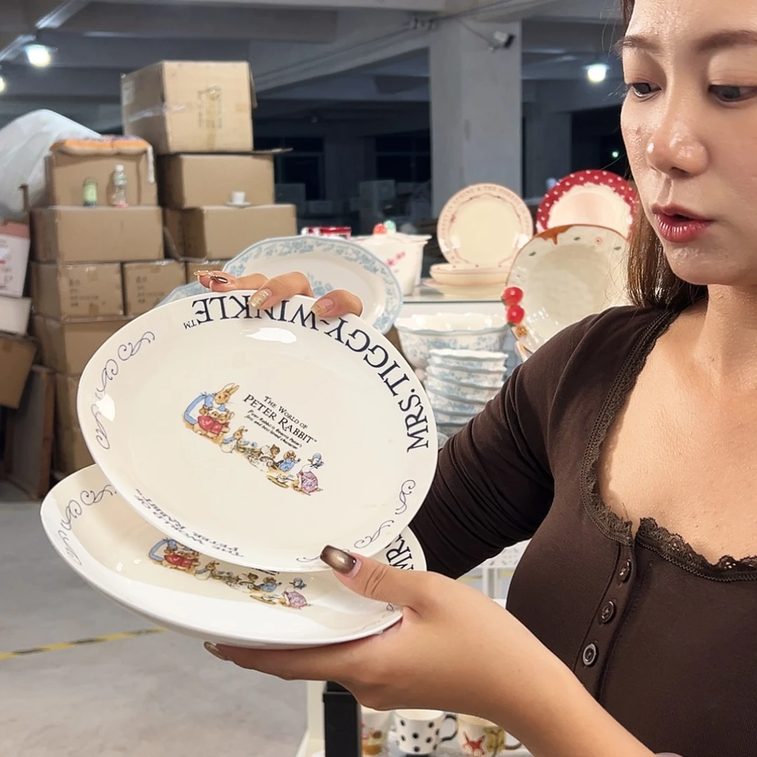 潮州微瑕陶瓷餐具7寸