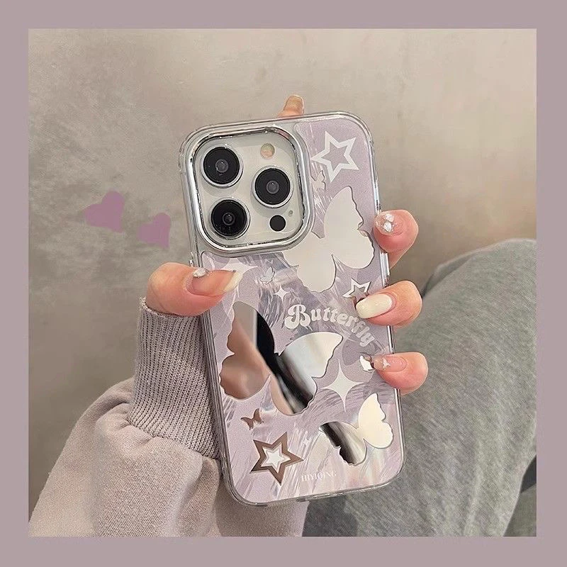 韩系蝴蝶适用苹果iphone小米15/14/13pro防摔vivo华为oppo手机壳