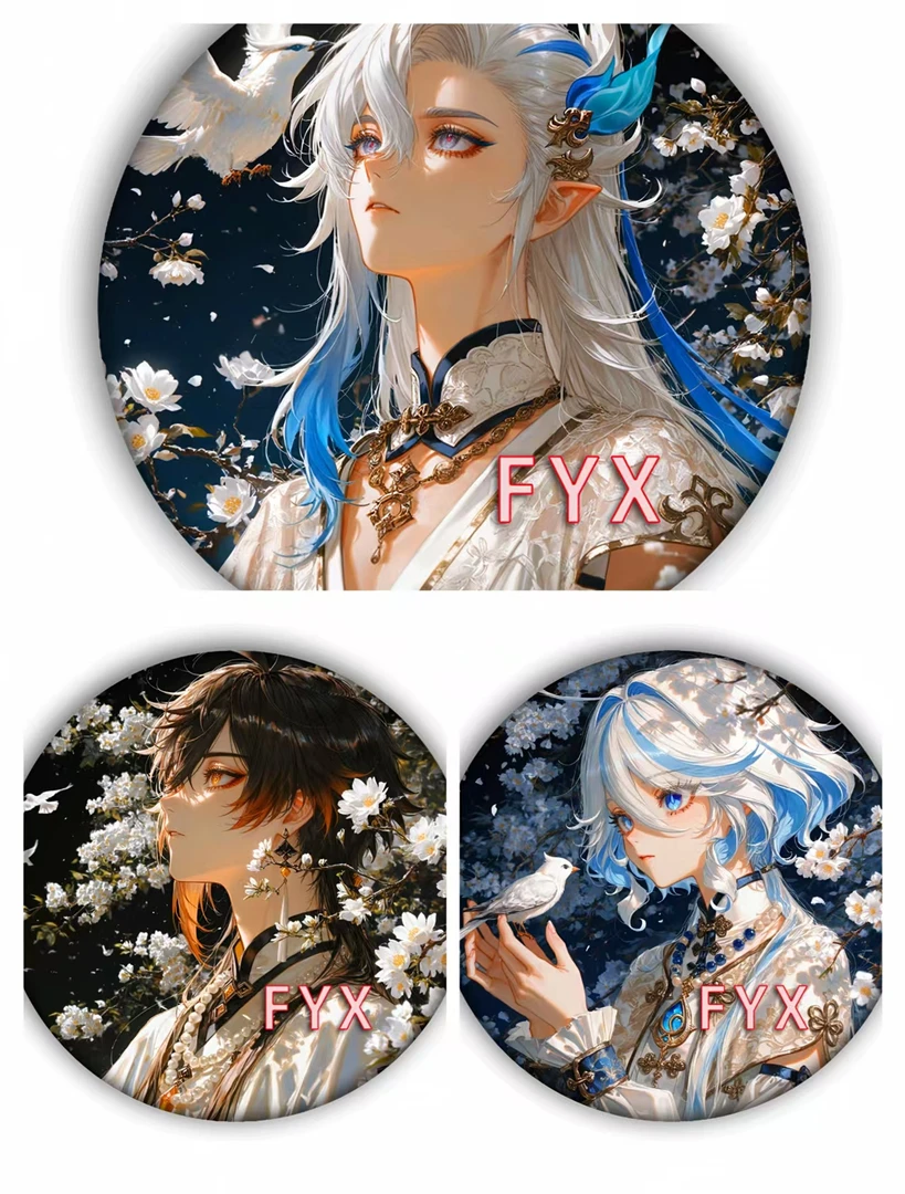 【叠叠玩法】原神同人二创吧唧徽章（可原神吧唧活墙原神吧唧