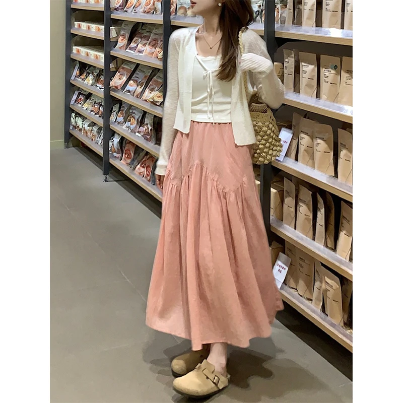 FUGUI RICH夏季薄款格子半身裙女小个子高腰法式半裙 26251B6277