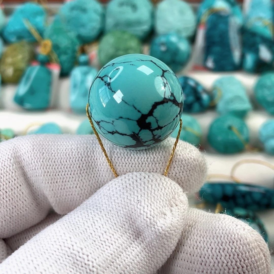 绿松石未镶嵌车挂尺寸22.2