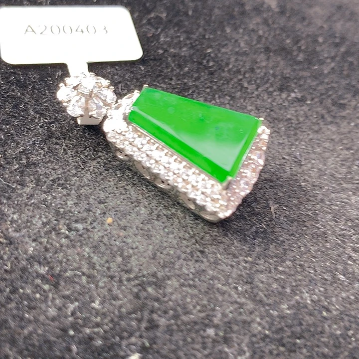 【闪购商品】翡翠银S925镶嵌颈饰翡翠