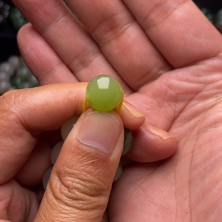 金***呆和田玉未镶嵌挂件