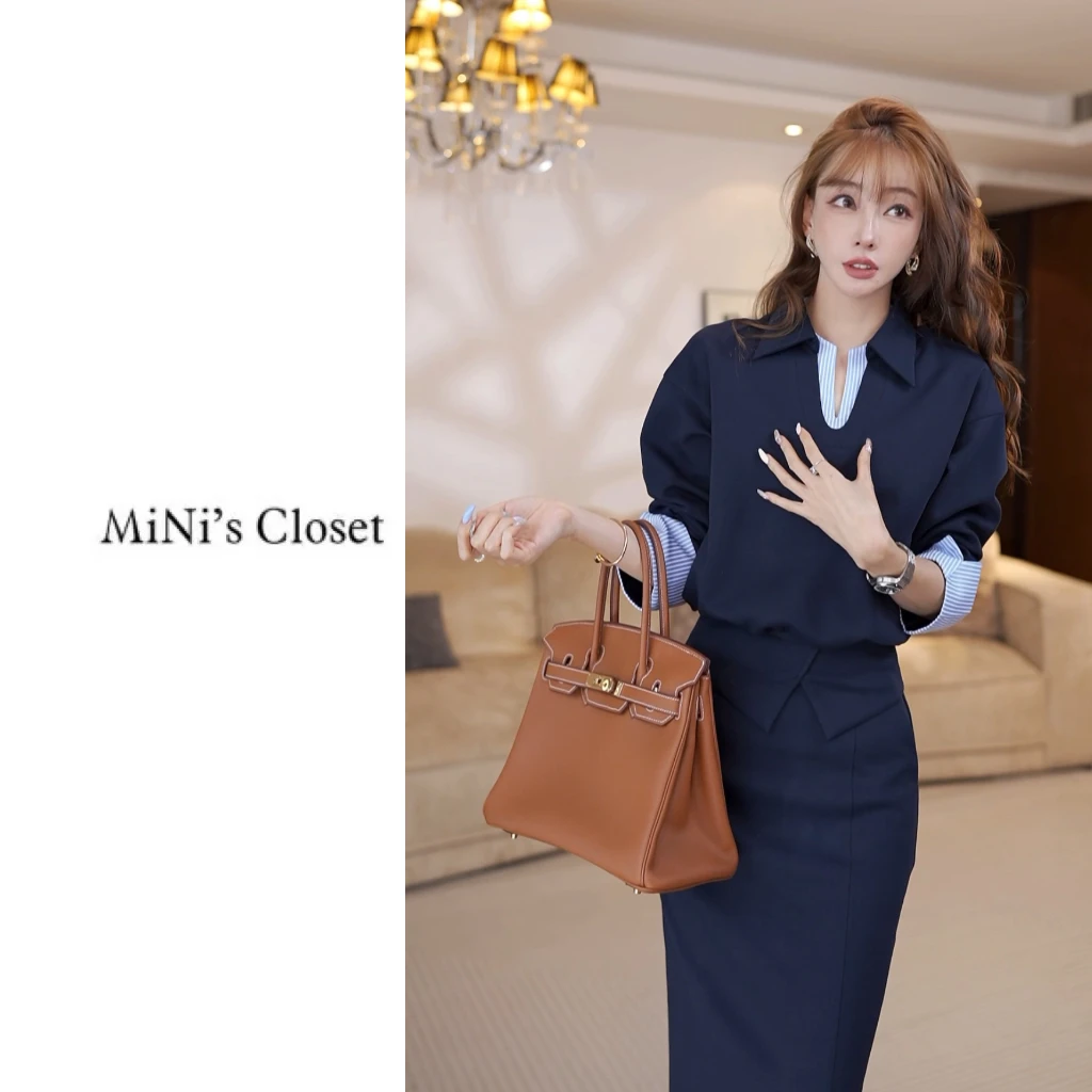 【都市雅澜】新款设计师款时尚减龄撞色拼接休闲运动两件套JE2120