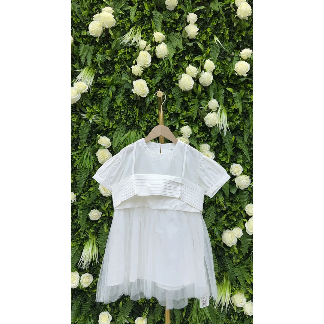 品牌高端承@希童装【110-150】拼纱连衣裙——530440