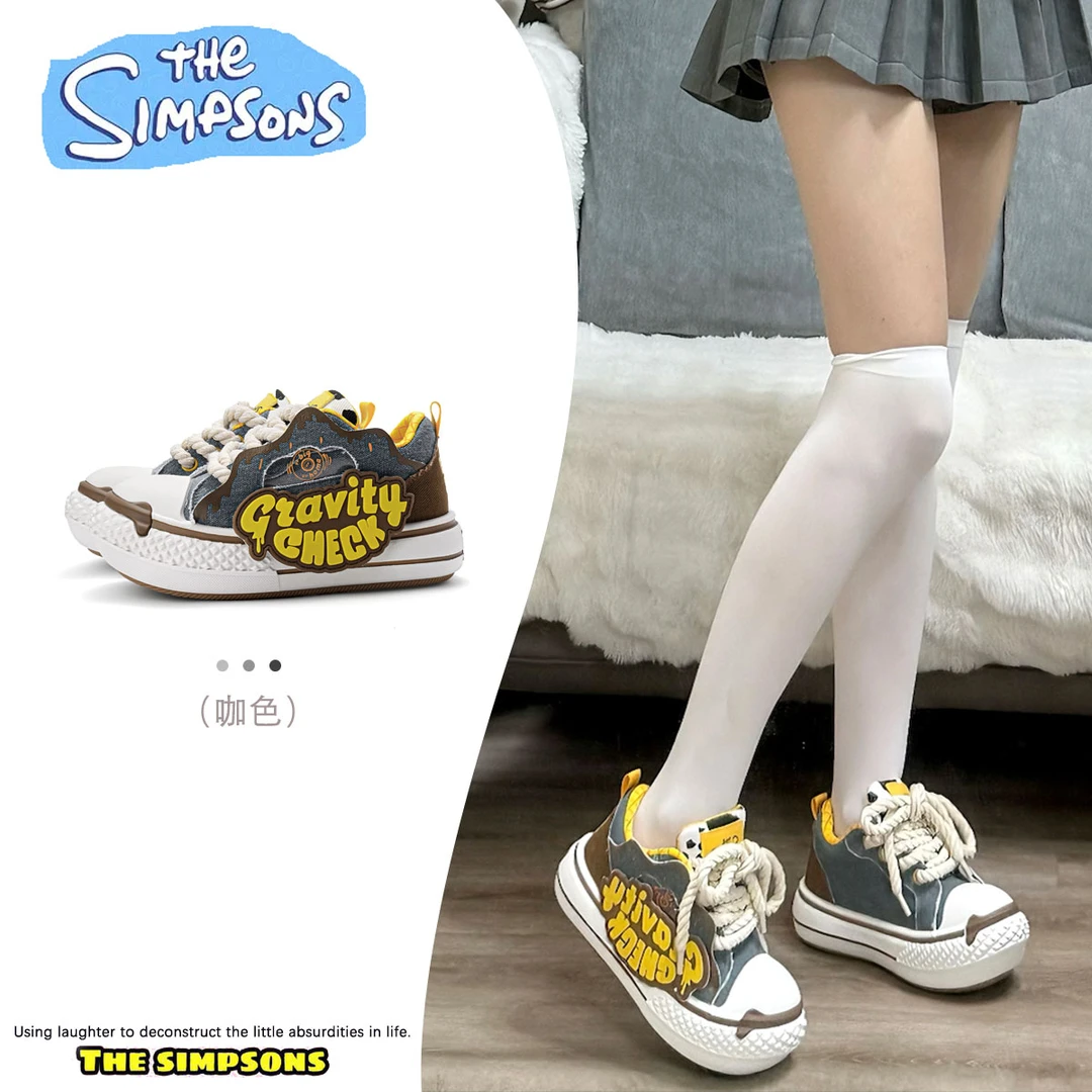 辛普森秋日ootd穿搭萌趣可爱风潮流5CM增高潮牌百搭休闲款大头鞋