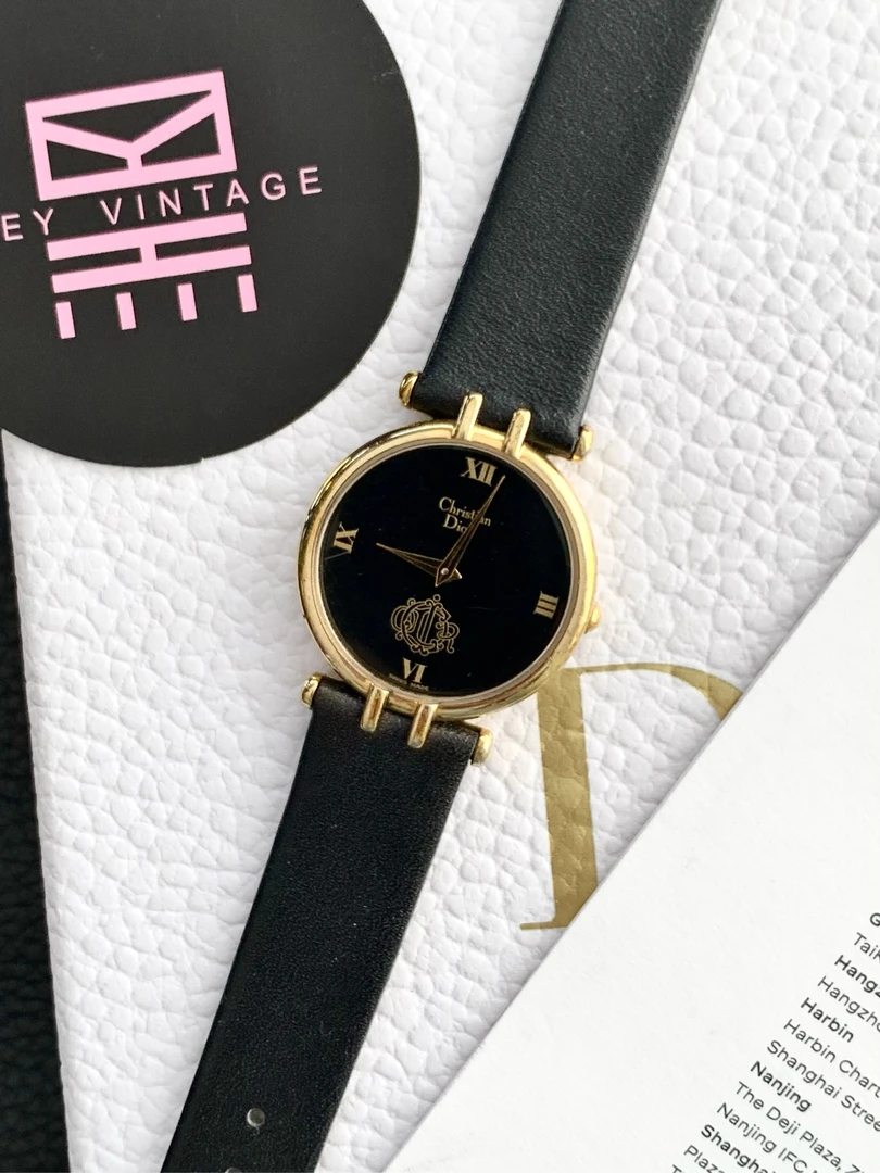 95新 DIOR/迪奥 黑金南瓜车石英表 12551200