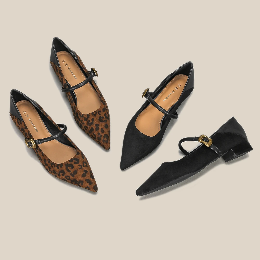 【爆款推荐】3cm小粗跟！高级羊京绒豹纹单鞋，踩着云朵走路太酥服了！