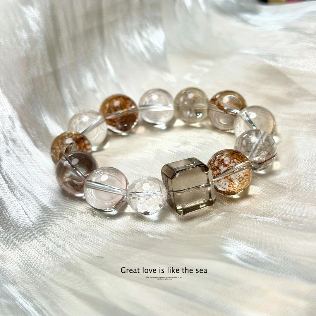 VANJÍ梵极·孤品001·大颗粒多宝设计款水晶手串