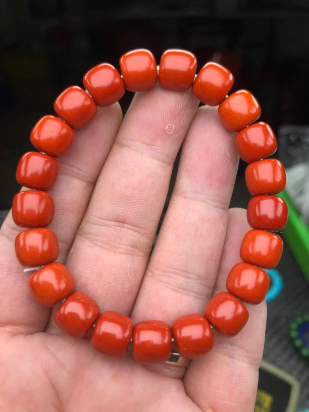 341满色满肉10mm老型桶珠手串