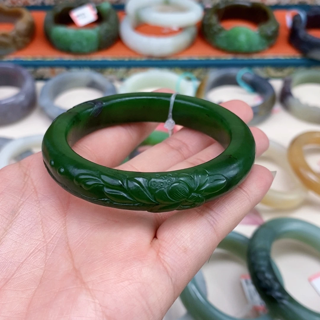 *****和田玉未镶嵌手镯54.3