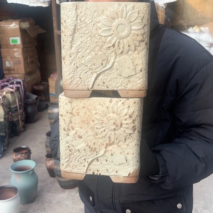 红陶复古两个口径19高度19