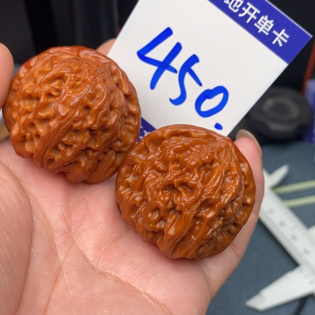 把件文玩核桃白狮子40