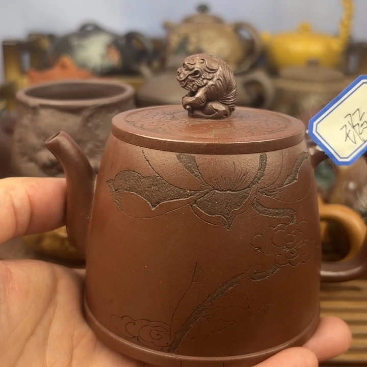茶壶紫砂等风等雨也等你紫泥220c