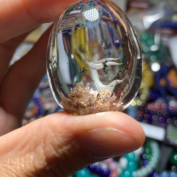 未镶嵌水晶吊坠(赠链)40mm吊坠