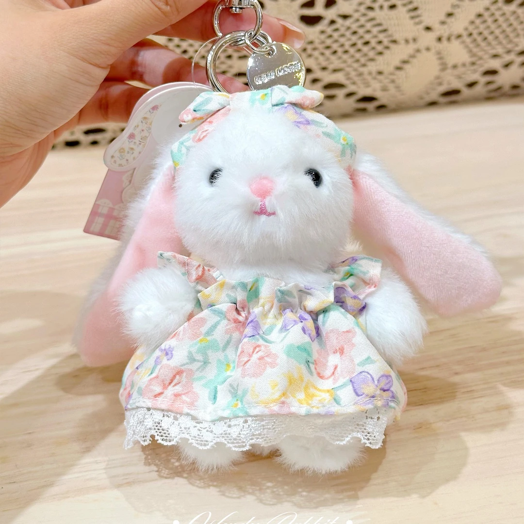 原创温蒂兔12cm田园风长裙毛绒兔子挂件可爱钥匙扣情侣玩偶小礼品