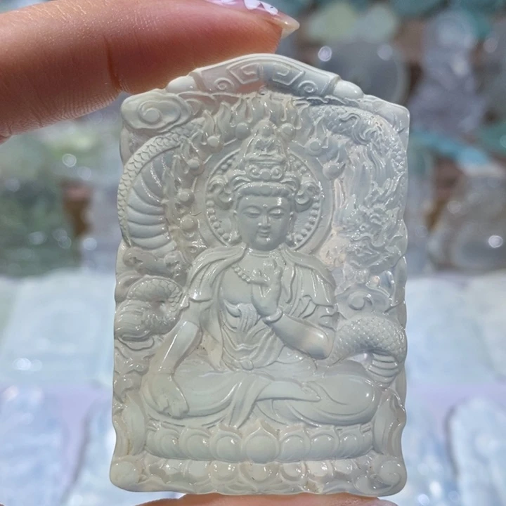 岫玉未镶嵌颈饰吊坠