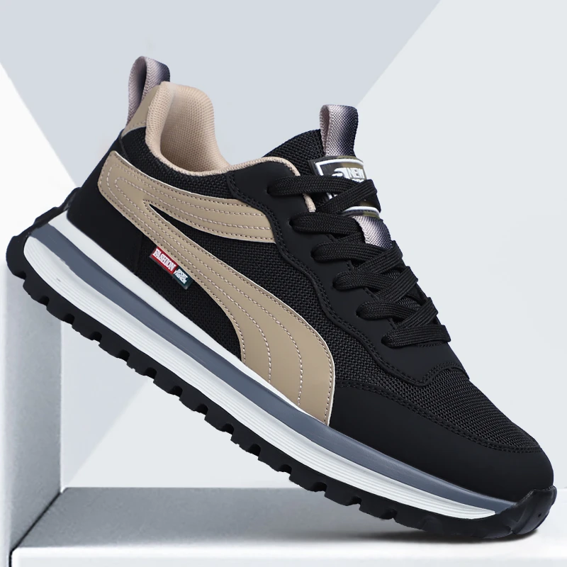 鞋子男新款2025时尚百搭网面休闲男士开车专用透气轻便上班男鞋