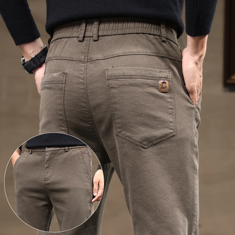 2025春秋新款商务休闲裤男士美拉德裤子潮流修身直筒百搭显瘦长裤