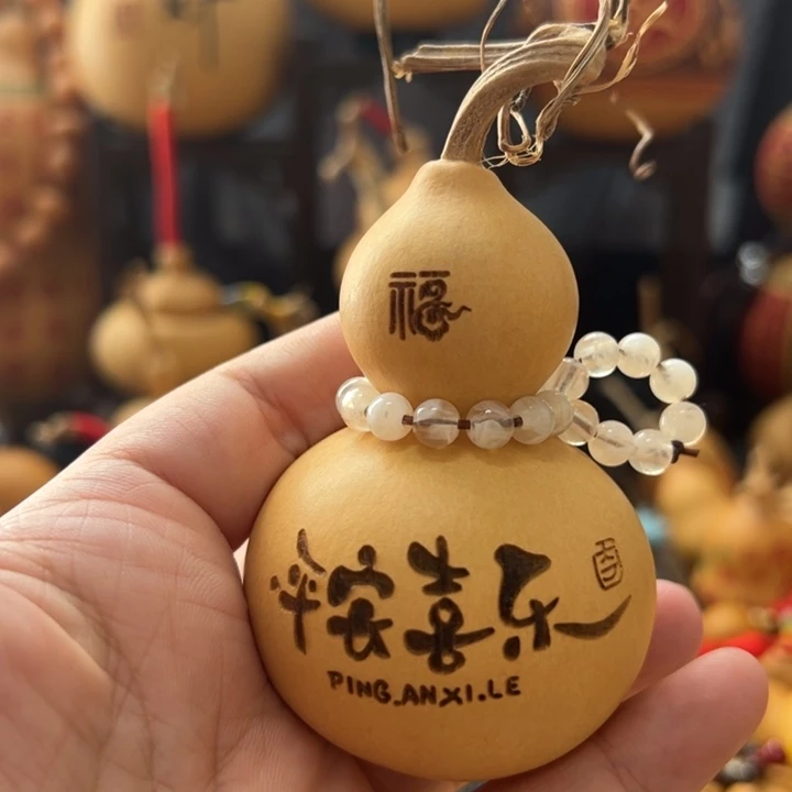 紫檀木类端景台摆件葫芦福禄