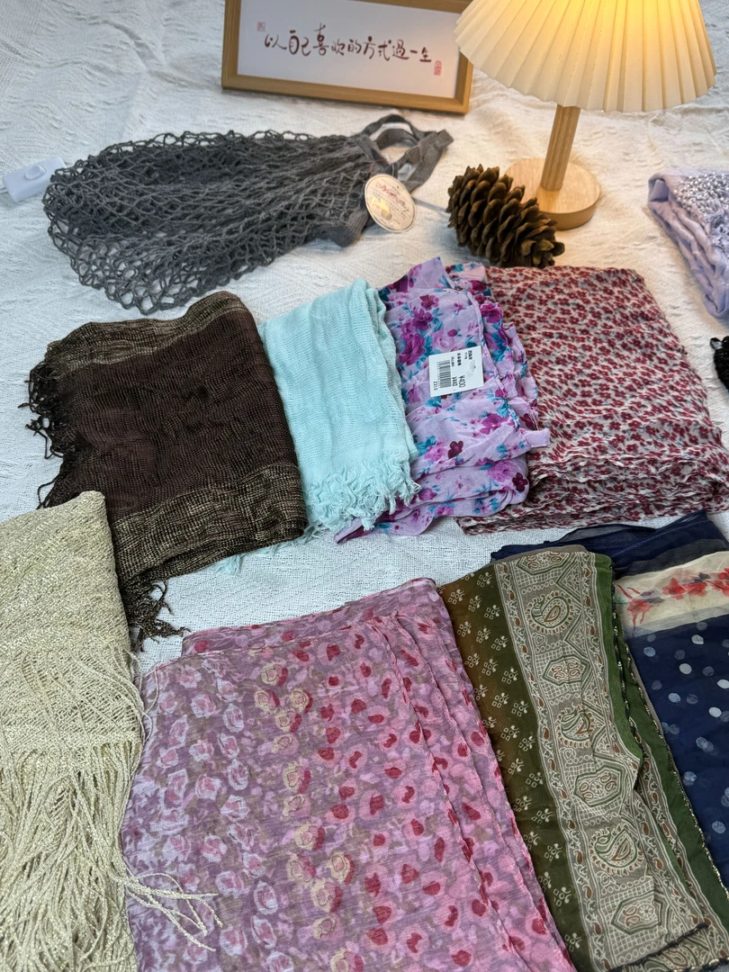 【随机围巾一组三条】日系古着vintage复古围巾（默认微瑕NO退NO换）