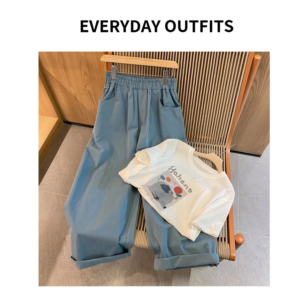 RIDA· 悠闲派·全松紧腰纸袋裤5D02休闲百搭春夏复古显瘦 K2536