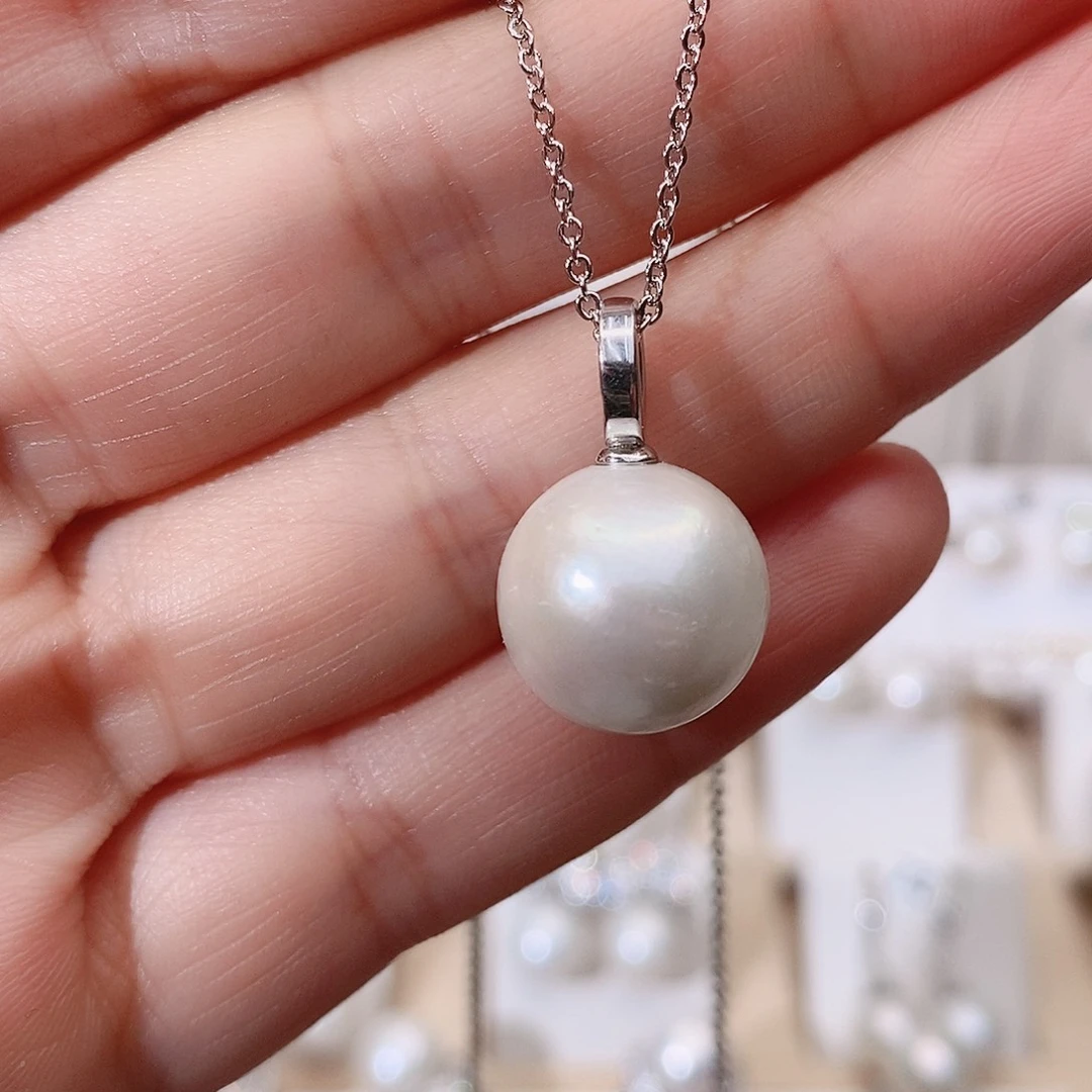 颈饰银S925镶嵌淡水珍珠