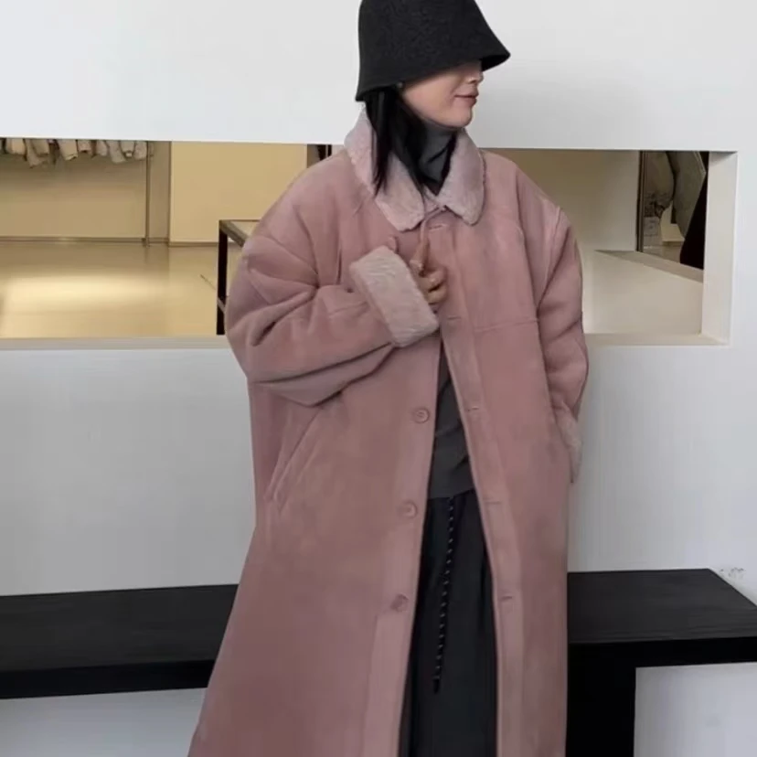 加绒加厚中长内里毛毛外套6297