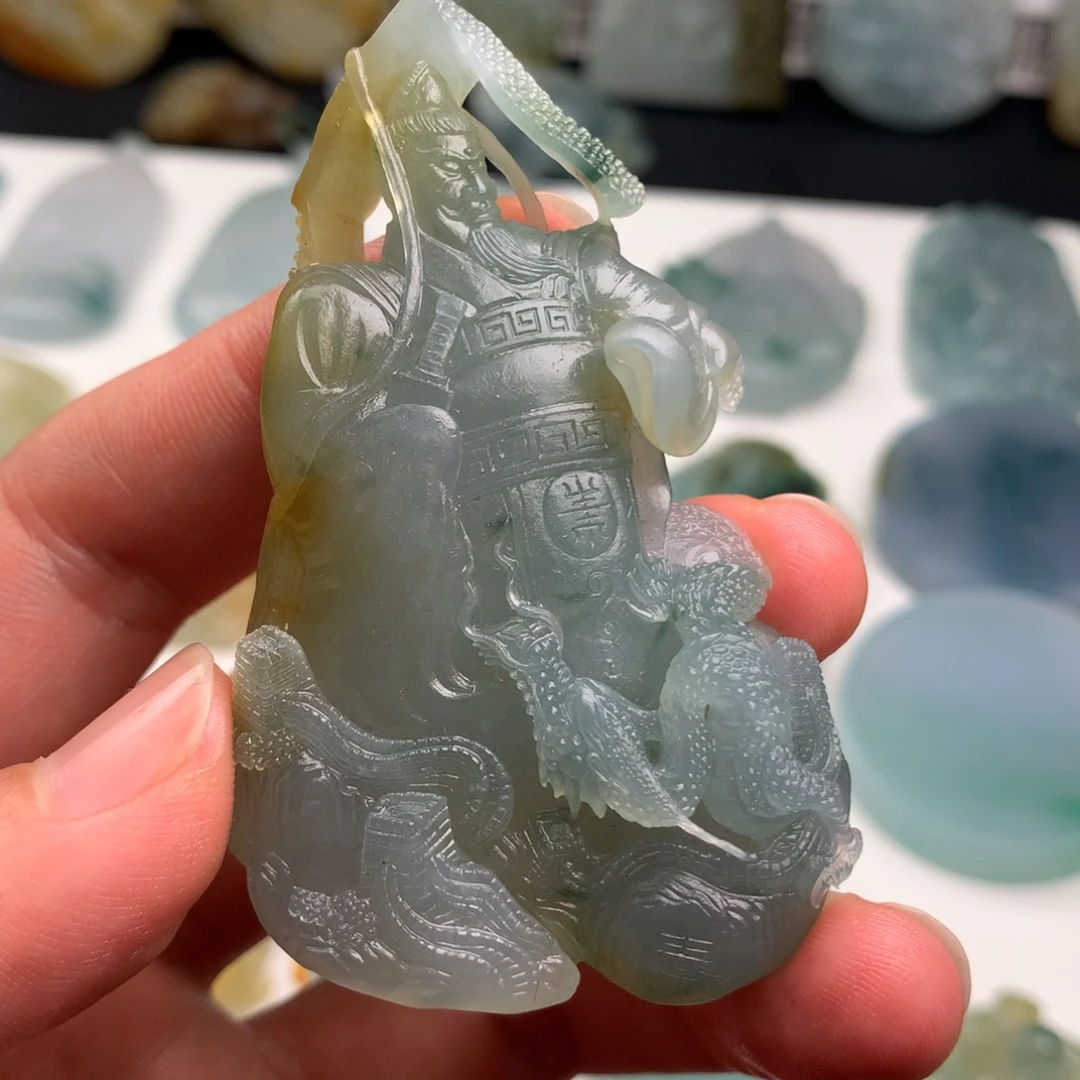定制翡翠未镶嵌翡翠 秦始皇