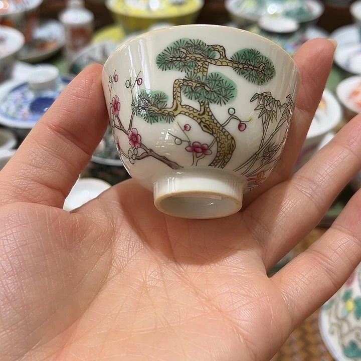 手绘茶杯盖碗陶瓷