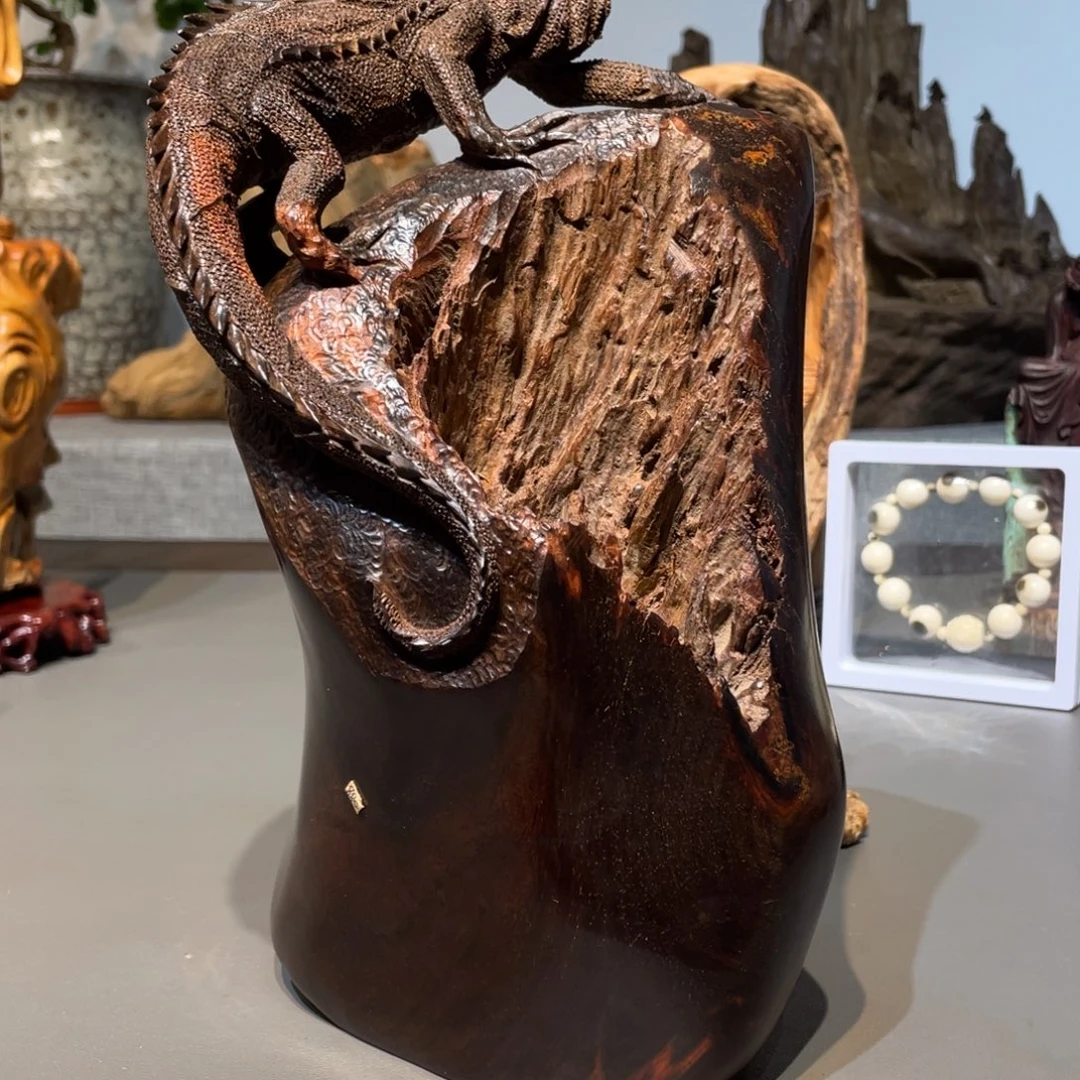 旋***℃交趾黄檀（大红酸枝）摆件工艺品