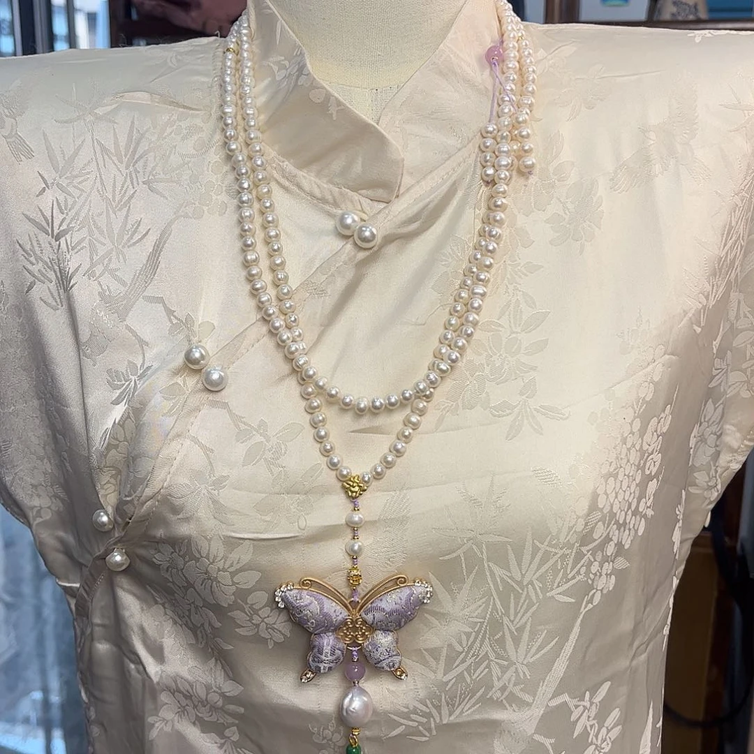 吉***意未镶嵌颈饰淡水珍珠福利