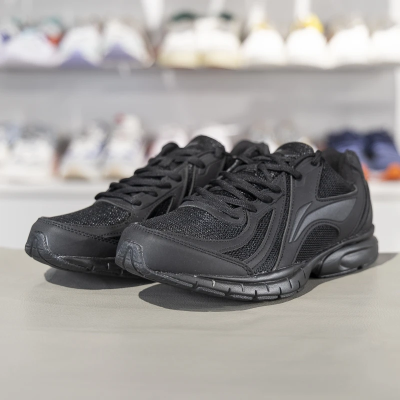 李宁男鞋轻质跑步鞋舒适2022新款透气一体织耐磨减震跑鞋ARBS009