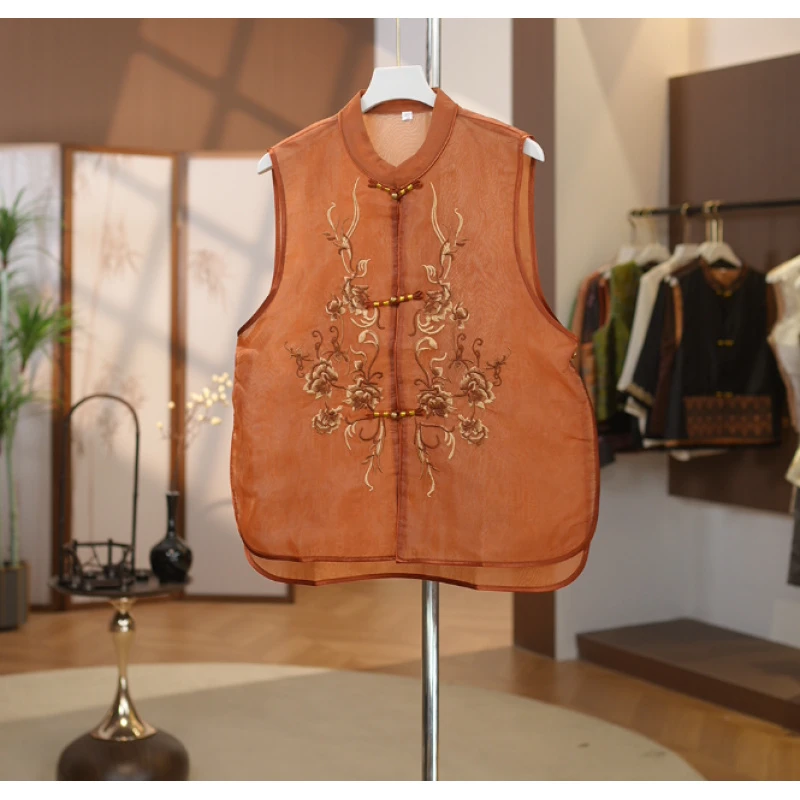 【泥瓶花】国风中式气质高端刺绣泥瓶花马甲