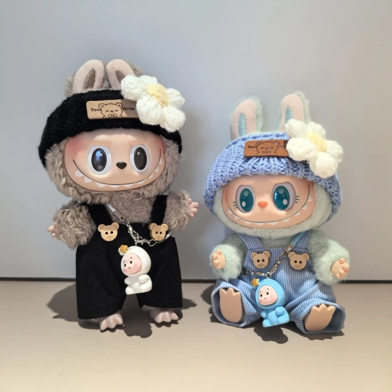 labubu娃衣新款拉布布衣服GD同款小雏菊帽子一代二代三代替换装