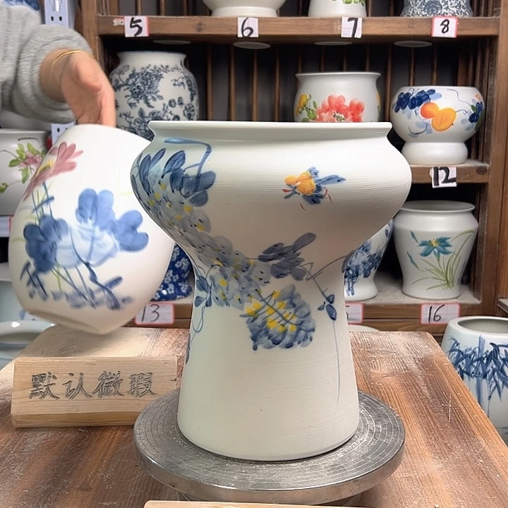 陶蘑菇兰兰紫藤陶瓷