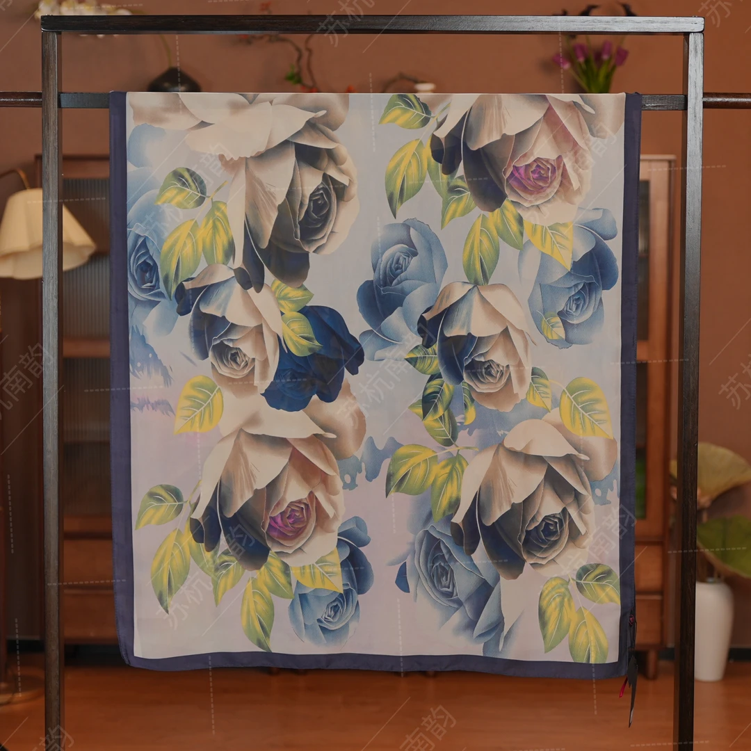 【A9-64绽放】180*80丝巾气质百搭国风双面大方提花高档女士