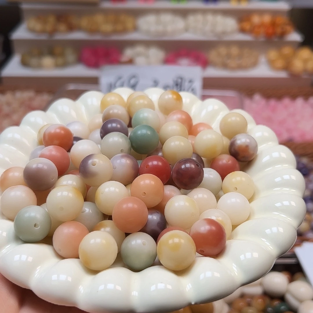 手串菩提根/象牙果卡点5非料飘花圆100颗