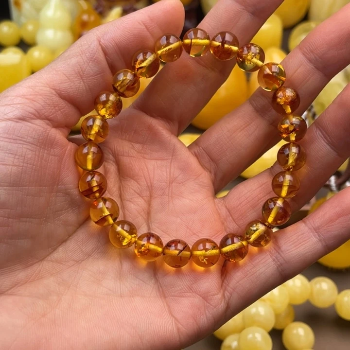 琥珀未镶嵌颈饰蜜蜡