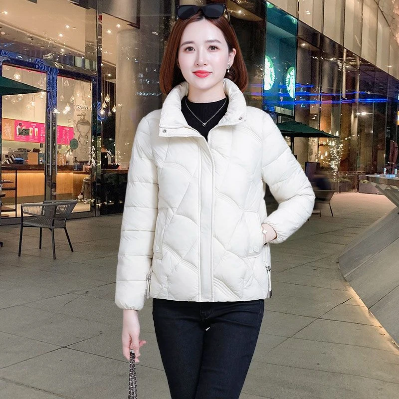 棉衣女短款2025时尚新款秋冬季轻薄立领保暖棉服韩版修身棉袄外套