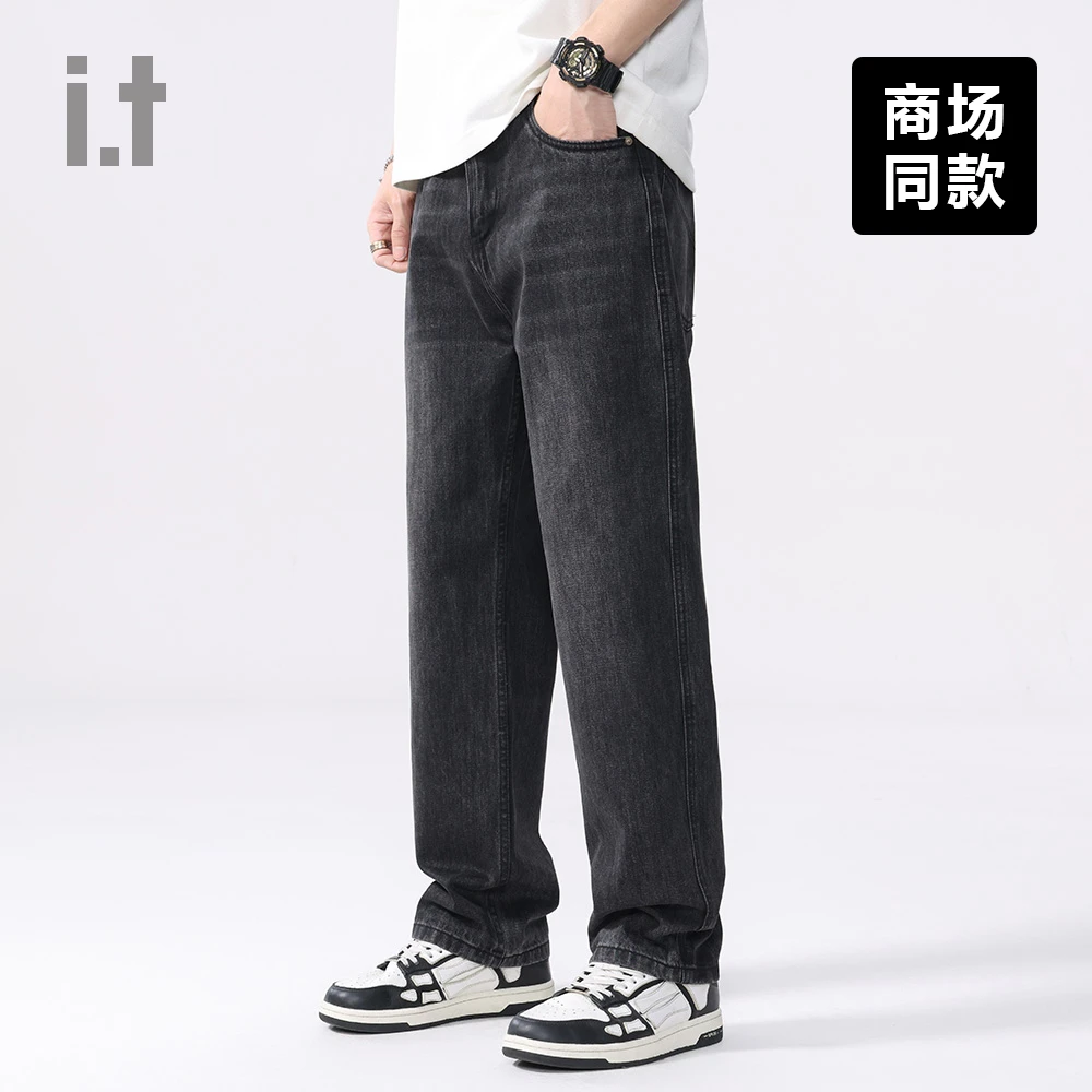 I.T旗下CHOCOOLATE秋季耐磨休闲牛仔裤男款美式街头褪色做旧宽松