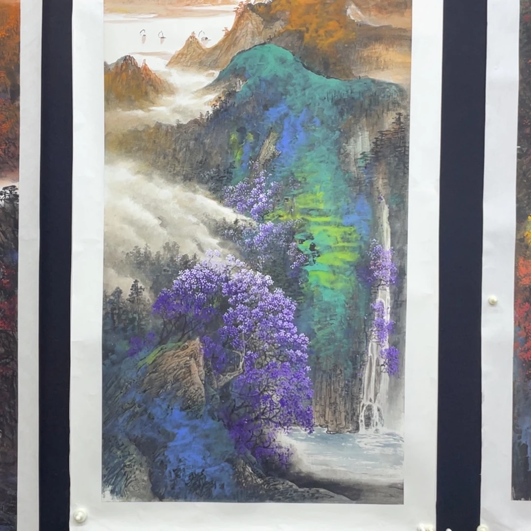 静***A国画手绘国画，原创山水