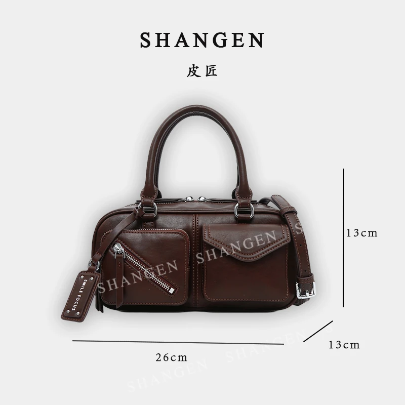 【尚恩CC】CF-3212-咖啡色-轻奢时尚女士新款手提单肩斜挎包