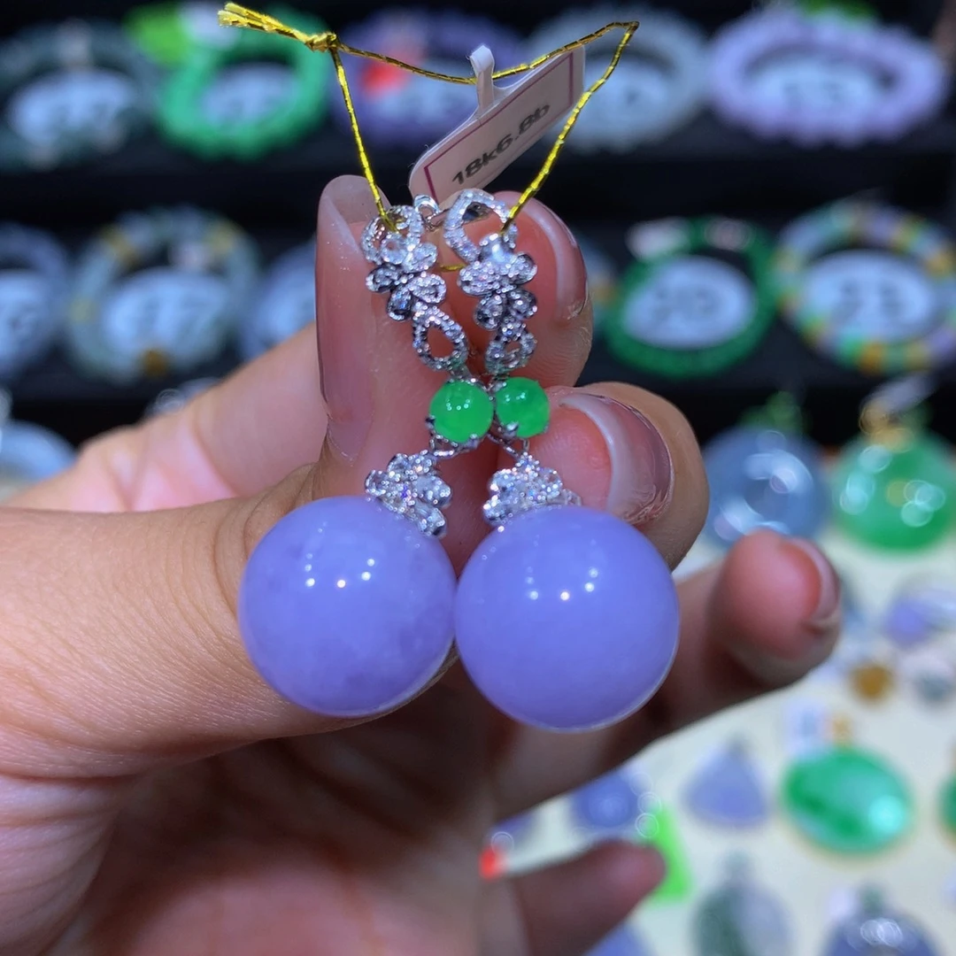 翡翠18K金镶嵌手链翡翠