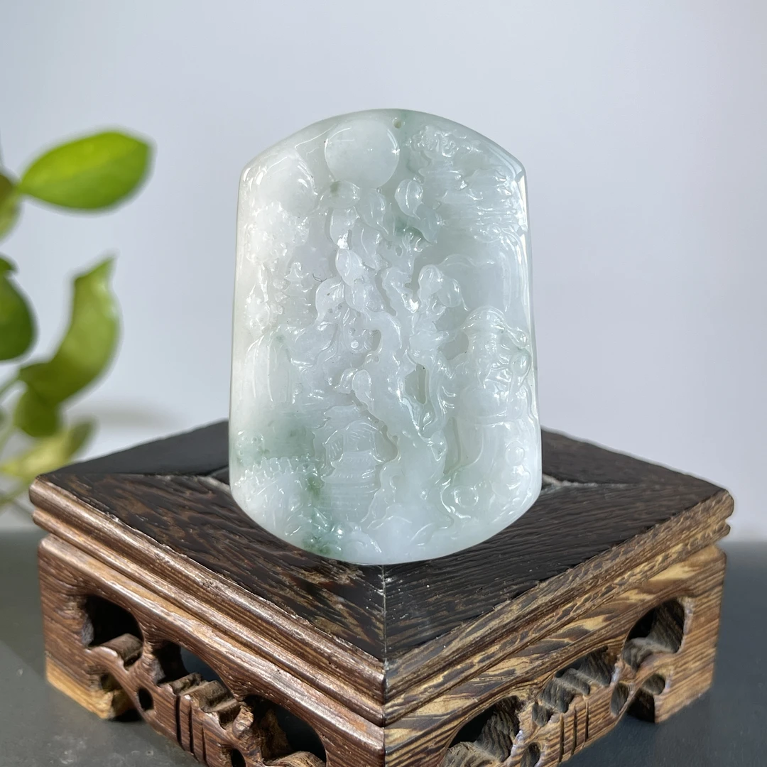 JYW30-50 天然缅甸A货翡翠  财神爷