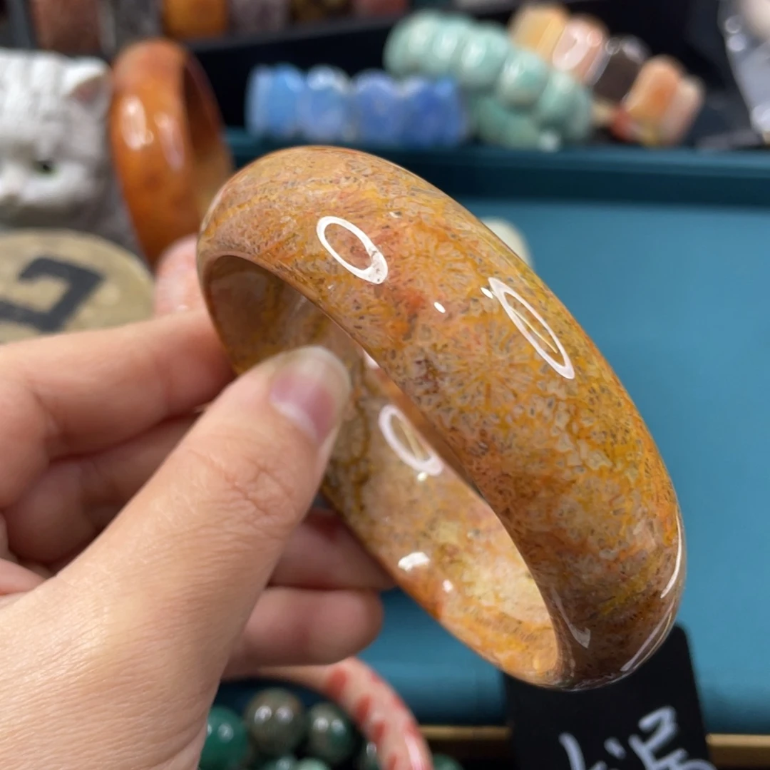 未镶嵌手镯硅化玉